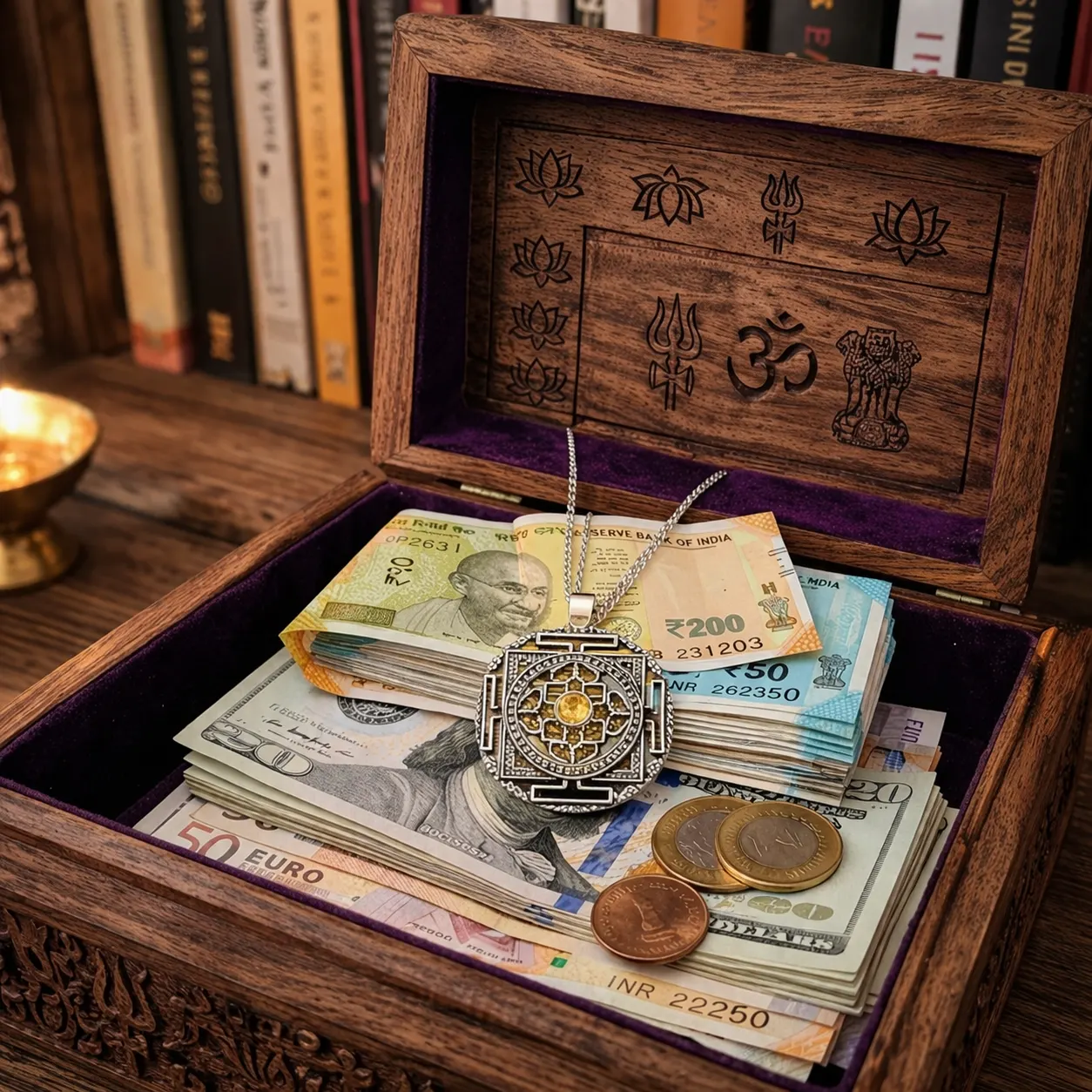 Elite Vedic Citrine Yantra Necklace - Image 2