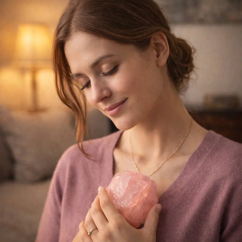 Natural Raw Rose Quartz Crystal (Pink) - Image 3