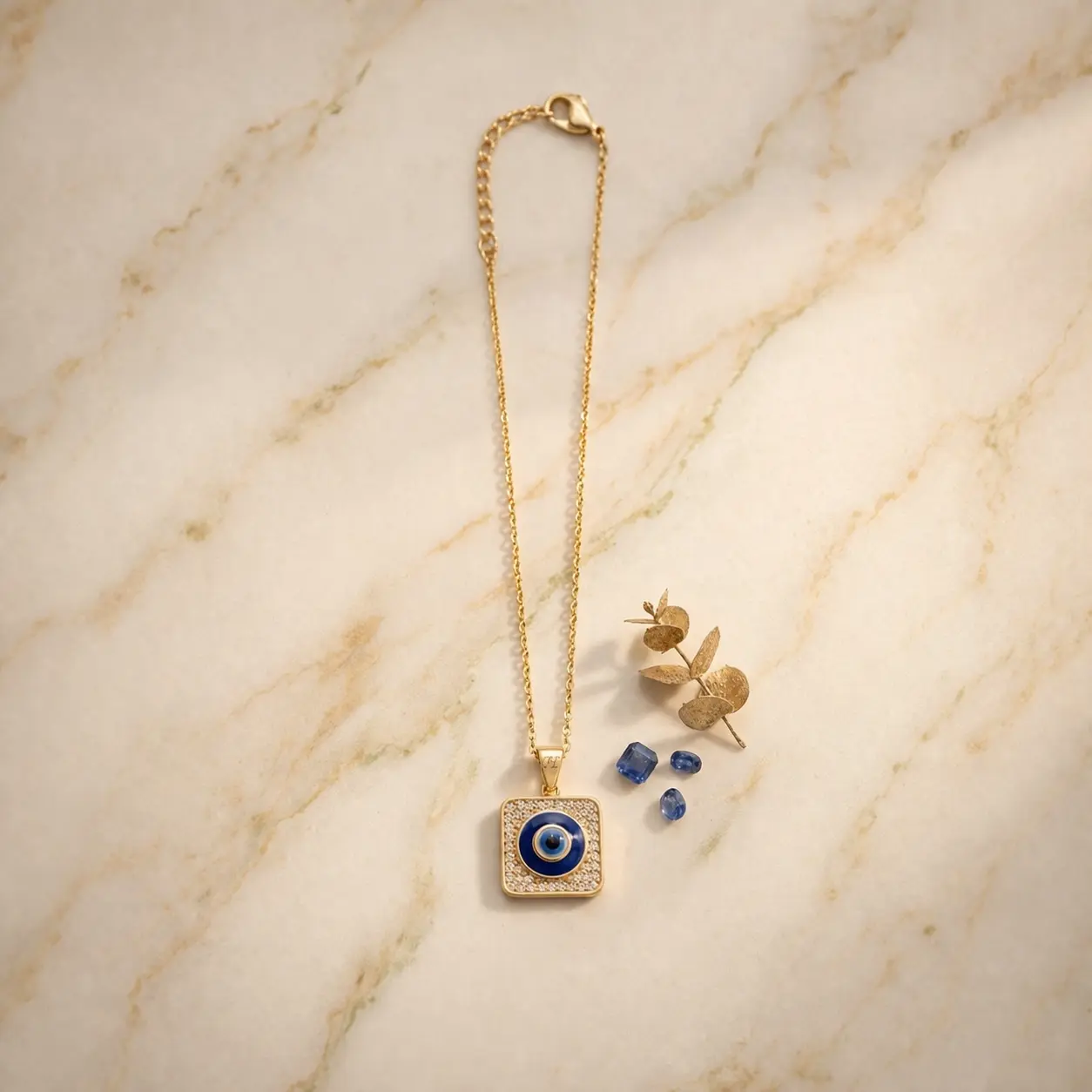 Square Evil Eye Pendant - Image 2