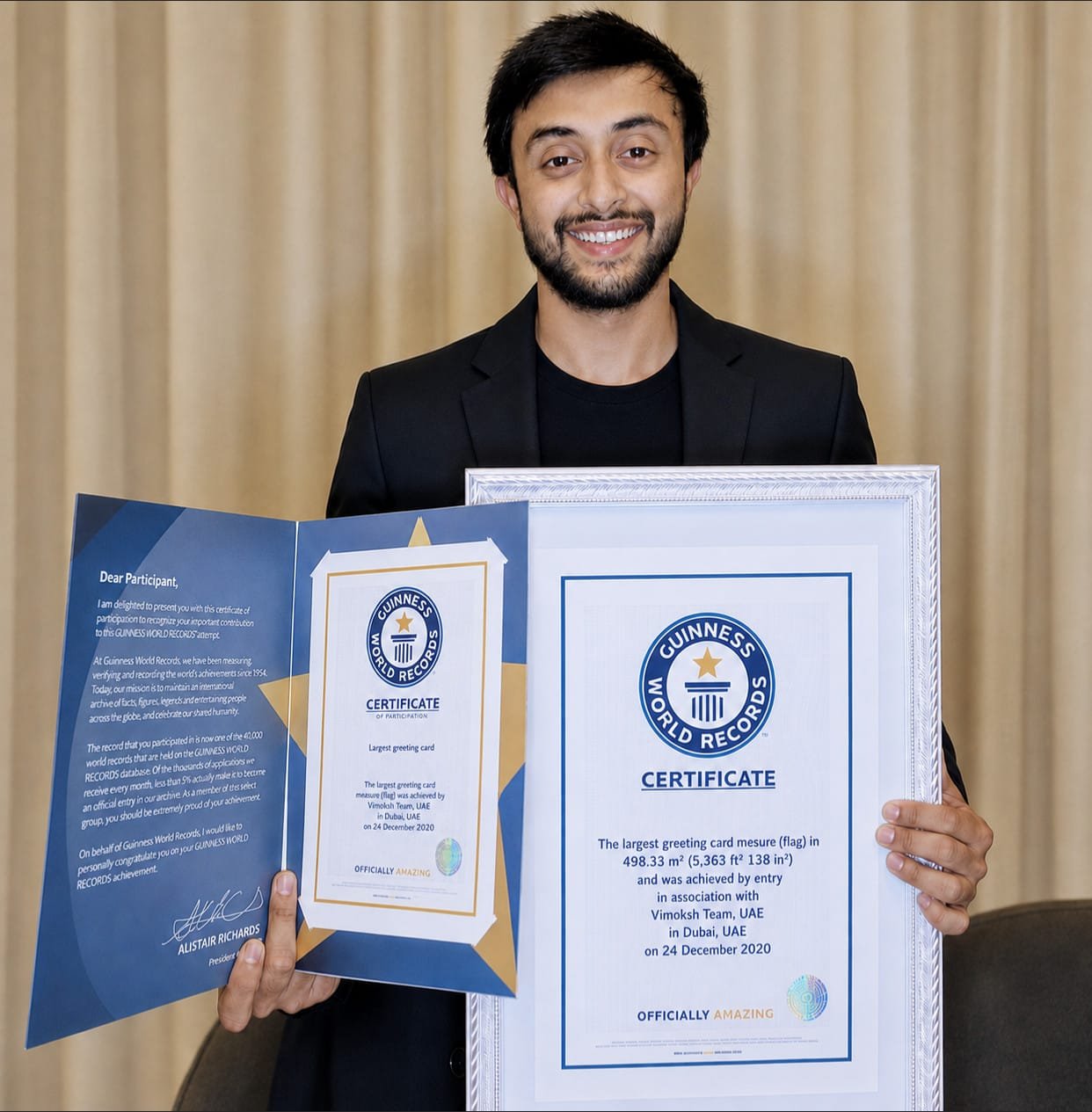 Guinness World Record Certificate